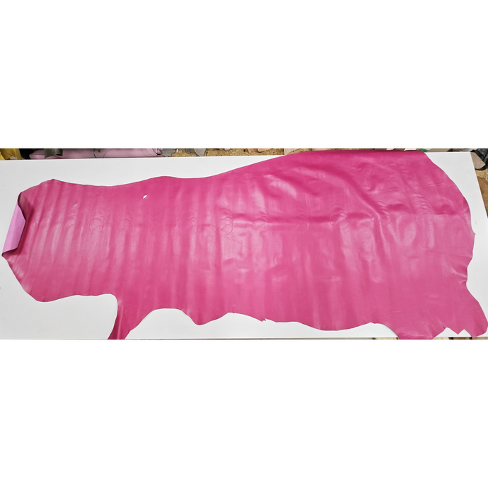 Hovädzia koža - ružová 01 (polka) | 1.2 - 1.4 mm